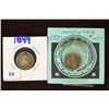Image 1 : 1849 & 1857 HALF DIMES (BOTH HOLED)