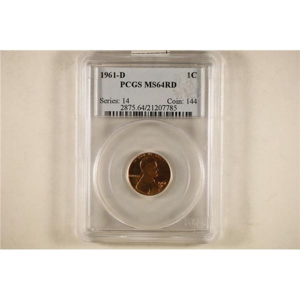 1961-D LINCOLN CENT PCGS MS64RD