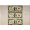 Image 1 : 1953, 1953-A & 1953-B $2 US RED SEAL NOTES