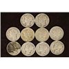 Image 1 : 10 ASSORTED 1940'S MERCURY SILVER DIMES