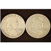 Image 1 : 1949 & 1953 SILVER FRANKLIN HALF DOLLARS