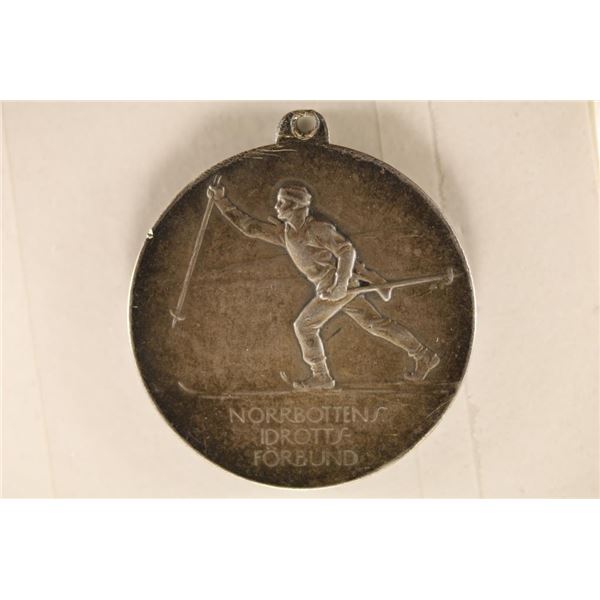 1920-1 1/4'' CROSS COUNTRY SKIING SILVER MEDAL