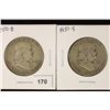 Image 1 : 1950-D & 1951-S SILVER FRANKLIN HALF DOLLARS