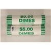 Image 1 : 2-$5 ROLLS OF BRILLIANT UNC 2009-D ROOSEVELT DIMES