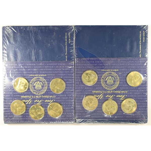 10 SOLID BRASS PRESIDENTIAL TOKENS WITH COLLECTOR