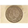 Image 1 : 1894 (94) SILVER SPAIN 50 CENTIMOS