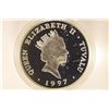Image 1 : 1997 TUVALU SILVER $5 QUEEN ELIZABETH THE QUEEN