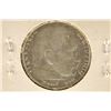 Image 2 : 1938-G GERMAN SILVER 2 MARKS WITH SWASTIKA EF/AU