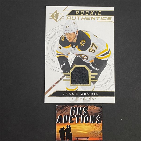 JAKUB ZBORIL 2018-19 SP HOCKEY ROOKIE JERSEY CARD (ref29)