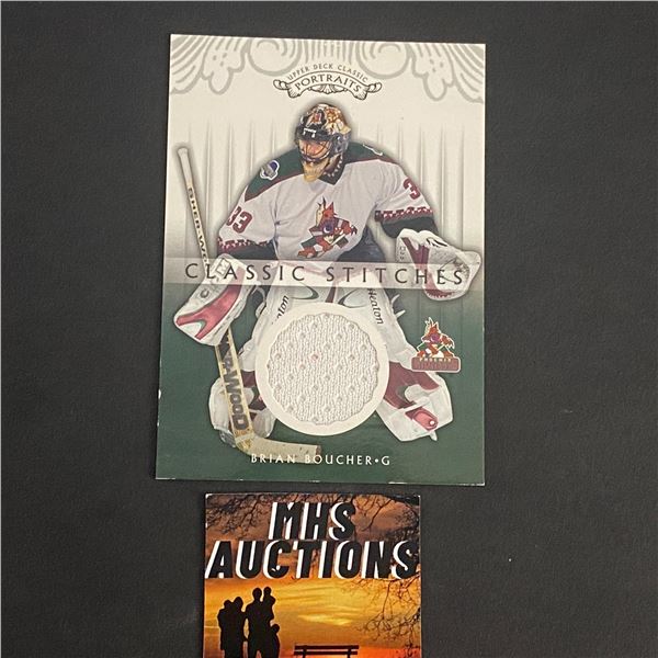 BRIAN BOUCHER 2003 UPPER DECK HOCKEY JERSEY CARD (ref31)