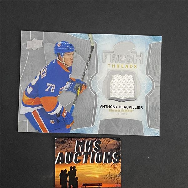 ANTHONY BEAUVILLIER 2016-17 UD ICE JERSEY CARD (ref37)