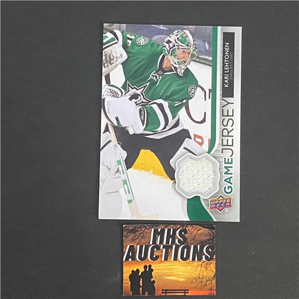 KARI LEHTONEN 2014-15 UPPER DECK SERIES 1 STARS JERSEY CARD (ref55)