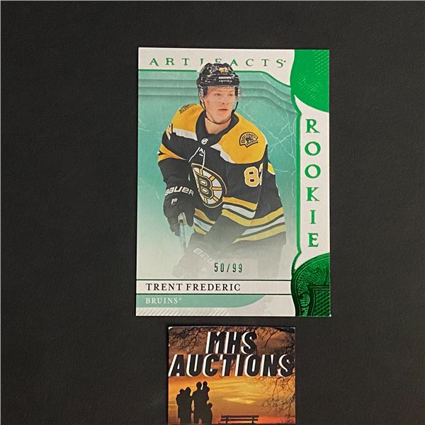 TRENT FREDERIC 2019-20 ARTIFACTS HOCKEY ROOKIE CARD #50/99 ONLY 99 MADE IN THE WORLD! (ref82)