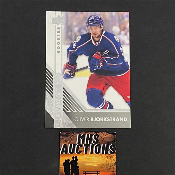 OLIVER BJORKSTRAND 2016-17 UD OVERTIME HOCKEY ROOKIE CARD (ref99)