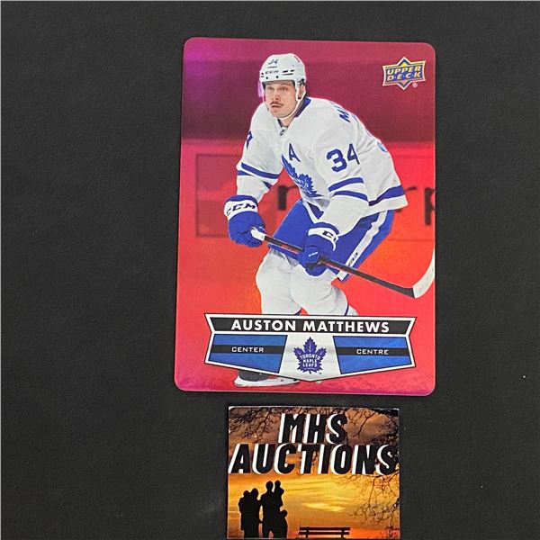 AUSTON MATTHEWS 2021-22 TIM HORTONS RED INSERT HOCKEY CARD (ref116)