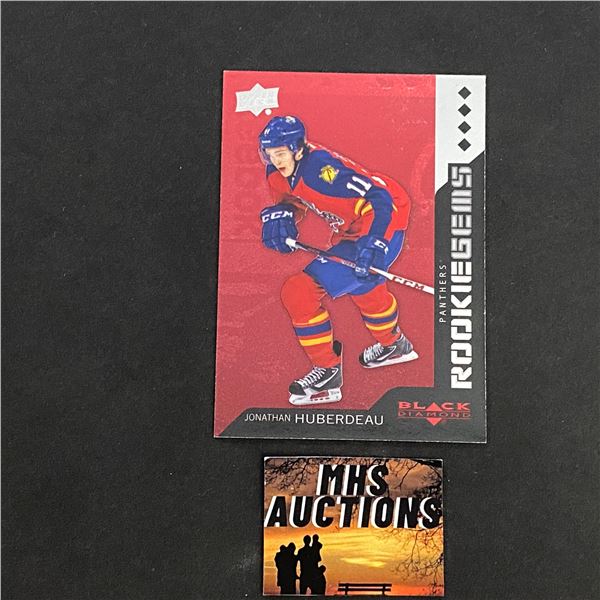 JONATHAN HUBERDEAU 2013-14 BLACK DIAMOND QUAD DIAMOND ROOKIE GEMS HOCKEY CARD (ref125)
