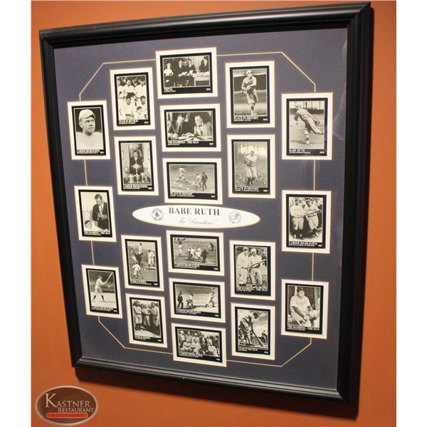 BABE RUTH CAREER HIGHLIGHT CARDS FRAMED