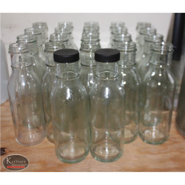 LOT OF 22 SAUCE BOTTLES MISSING LIDS