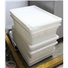 Image 1 : LOT OF 8 ASSORTED SIZE POLY CARB BINS /W LIDS