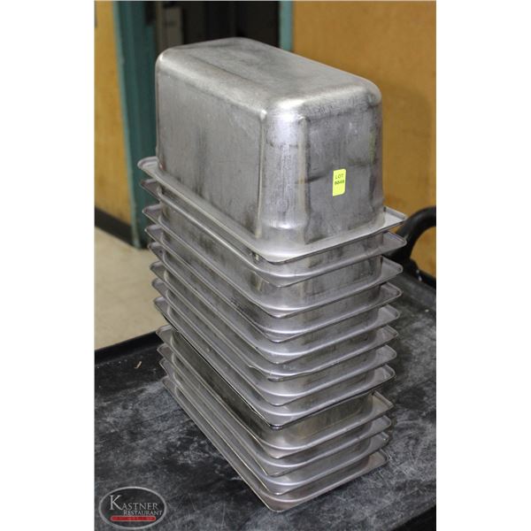 LOT OF 13  1/3 S/S INSERTS