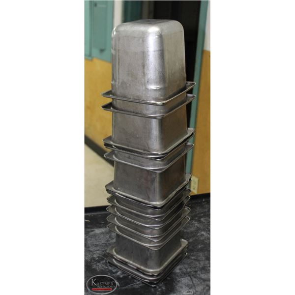 LOT OF 15 1/6 S/S INSERTS 6" DEEP