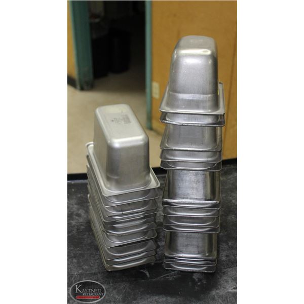 LOT OF 26 1/9 S/S INSERTS 4" DEEP