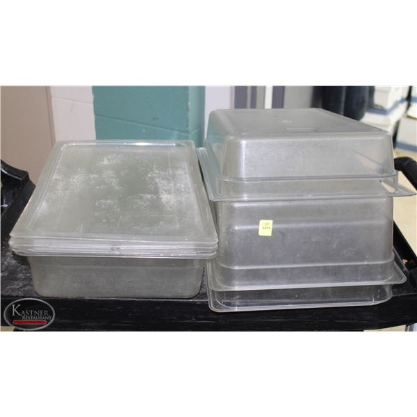 LOT OF 4  FULL SIZE INSERTS /W LIDS