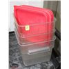 Image 1 : LOT OF 3  DRY STORAGE BINS /W LIDS
