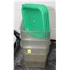 Image 1 : LOT OF 3  DRY STORAGE BINS 4 QUARTS