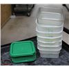 Image 1 : LOT OF 7 2 QUART DRY STORAGE BINS /W LIDS