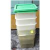Image 1 : LOT OF  5  DRY STORAGE BINS 3.5 QUARTS