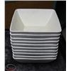 Image 1 : STACK OF 10 SQUARE METAL SERVING BOWLS 10"X10"