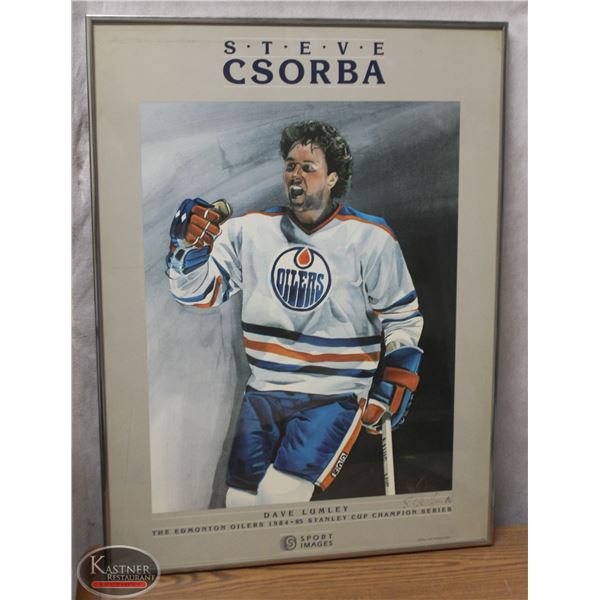FRAMED EDMONTON OILERS DAVE LUMLEY PRINT