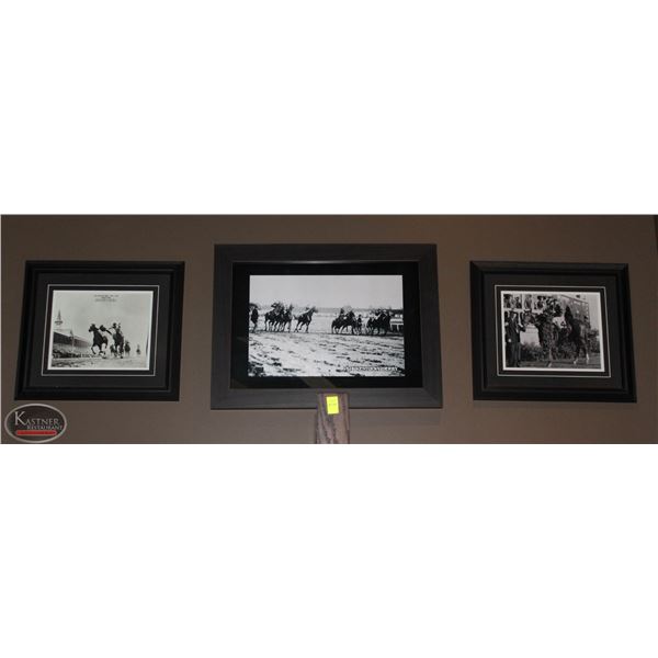 LOT OF 3 FRAMED AND MATTED KENTUCKY DERBY PRINTS