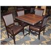 Image 1 : SQUARE DINING TABLE /W 4 ARM CHAIRS
