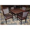 Image 1 : SQUARE DINING TABLE /W 4 ARM CHAIRS