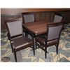 Image 1 : SQUARE DINING TABLE /W 4 ARM CHAIRS