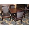 Image 1 : SQUARE DINING TABLE /W 4 ARM CHAIRS