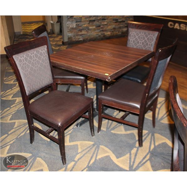 SQUARE DINING TABLE WITH FOUR DINING CHAIRS