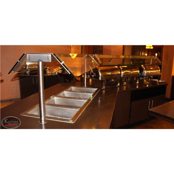 TWO SIDED COUNTER MOUNT ANGLED SNEEZE GUARD