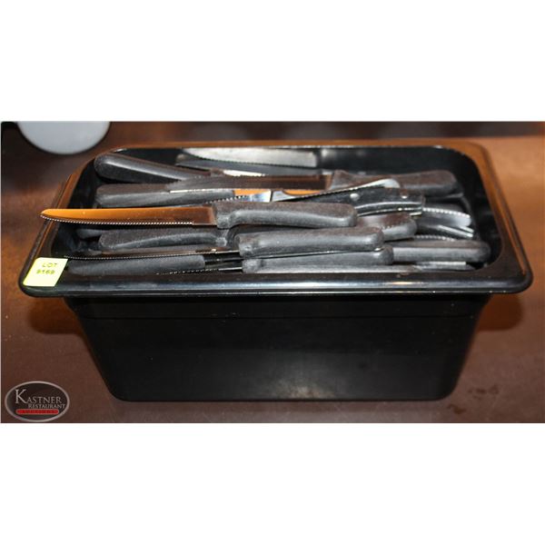 BIN OF APPROX. 100 STEAK KNIVES