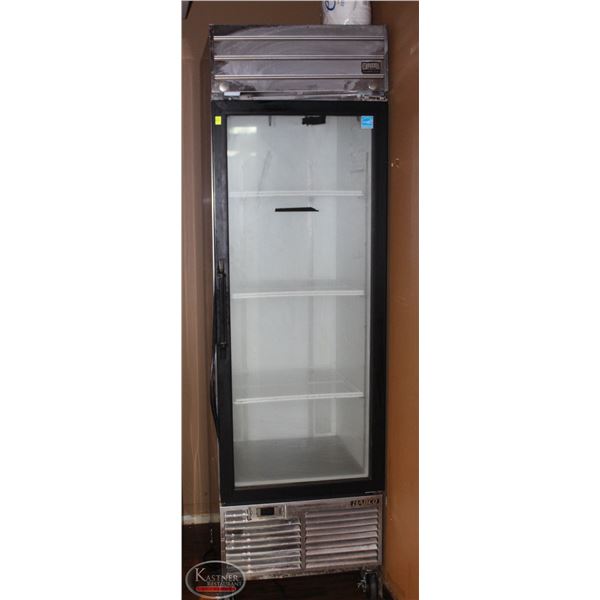 HABCO SINGLE DOOR UPRIGHT COOLER ON CASTORS