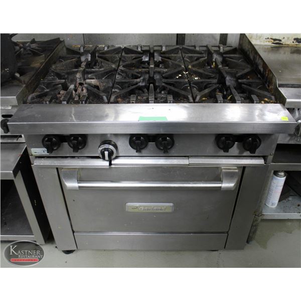 GARLAND 6 BURNER NATURAL GAS RANGE /W OVEN