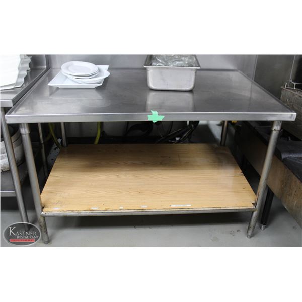 S/S WORK TABLE WITH UNDER SHELF