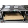 Image 1 : S/S WORK TABLE WITH UNDER SHELF