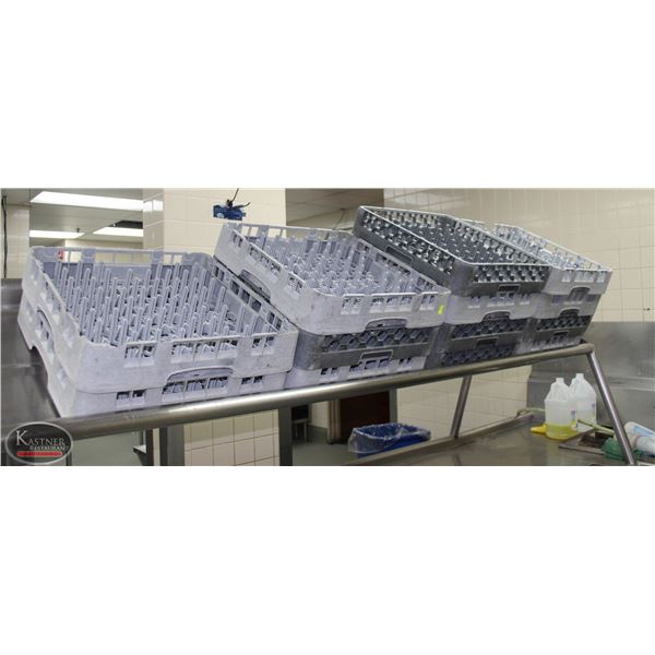 LOT OF 13 DISH RACKS
