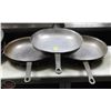 Image 1 : LOT OF 3 10.5" ALUMINUM FRYING PANS