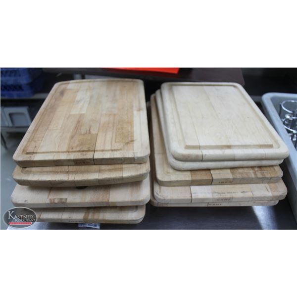 LOT OF 16 ASSORTED WOODEN CUTTING BOARDS