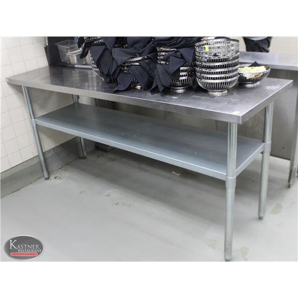 S/S WORK TABLE WITH UNDERSHELF