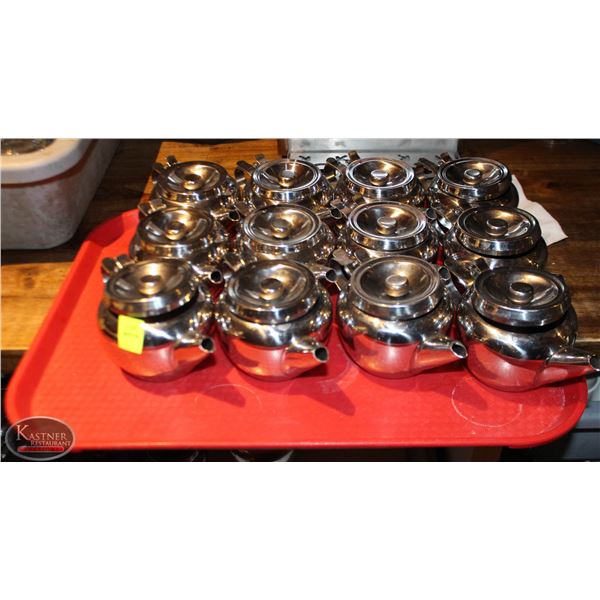 LOT OF 12 S/S TEA POTS